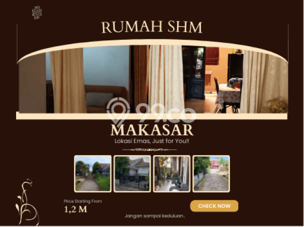Dijual Rumah 4 Kamar Lokasi Ideal Nyaman dan Strategis di Makassar Dijual Rumah 4 Kamar Lokasi Ideal Nyaman dan Strategis di Makassar