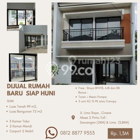 Rumah Modern Minimalis 3 Kamar Siap Huni di Cinere Rumah Modern Minimalis 3 Kamar Siap Huni di Cinere