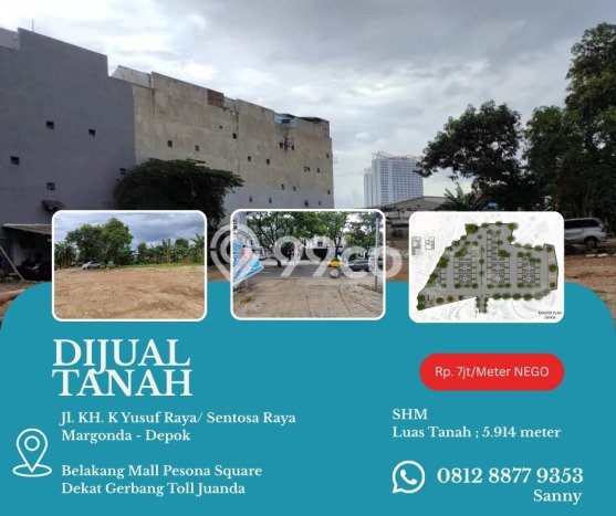 Untuk Dijual Tanah di Depok, Luas 5785m2 SHM Untuk Dijual Tanah di Depok, Luas 5785m2 SHM