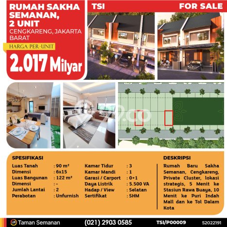 Rumah Strategis Minimalis Lb 122m2 di Cengkareng, Jakarta Barat Rumah Strategis Minimalis Lb 122m2 di Cengkareng, Jakarta Barat