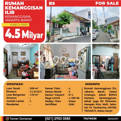 Jual Rumah Luas Megah Dengan View Cantik di Kemanggisan, Jakarta Barat Jual Rumah Luas Megah Dengan View Cantik di Kemanggisan, Jakarta Barat