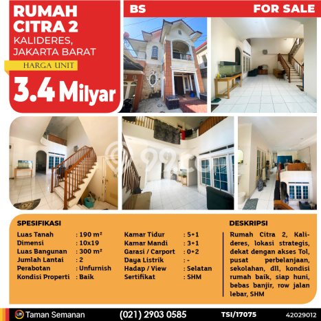 Hunian Elit LB 300m2 Siap Pakai Desain Elegan di Kalideres, Jakarta Barat Hunian Elit LB 300m2 Siap Pakai Desain Elegan di Kalideres, Jakarta Barat