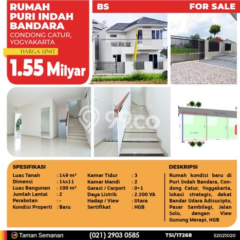 Rumah Modern 3 KT di Condong Catur Sleman Rumah Modern 3 KT di Condong Catur Sleman