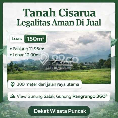 Dijual Tanah di Cisarua Bogor Luas 150m2 - Dijual Tanah di Cisarua Bogor Luas 150m2 -