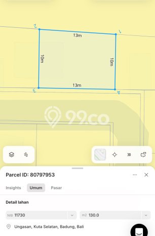 Tanah Dijual Area Strategis di Ungasan Badung 130m2 Tanah Dijual Area Strategis di Ungasan Badung 130m2