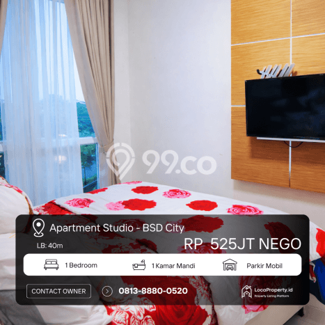 Hunian Apartemen Ideal untuk Dijual di Tangerang dengan 1 Kamar Hunian Apartemen Ideal untuk Dijual di Tangerang dengan 1 Kamar