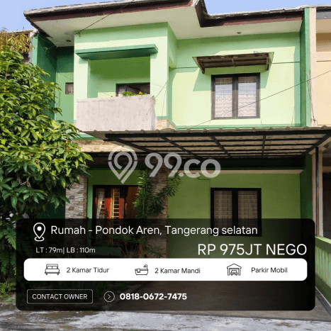 Hunian Cantik Modern Lb 110m2 di Pondok Aren, Tangerang Selatan Hunian Cantik Modern Lb 110m2 di Pondok Aren, Tangerang Selatan