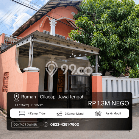 Dijual Hunian Rumah Terawat 4 Kamar di Cilacap, Cilacap Dijual Hunian Rumah Terawat 4 Kamar di Cilacap, Cilacap