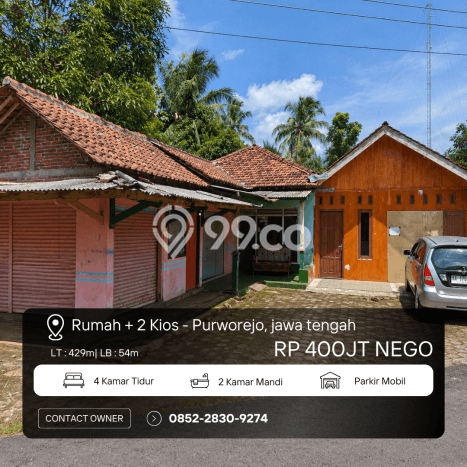 Jual Rumah Murah di Purworejo Purworejo Harga Rp 400 Juta LT 429m2 Jual Rumah Murah di Purworejo Purworejo Harga Rp 400 Juta LT 429m2