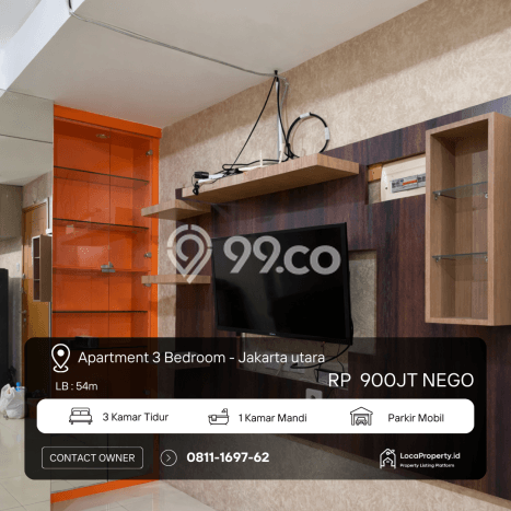 Dijual Apartemen di Kelapa Gading, Jakarta Utara Punya 3 Kamar Tidur Dijual Apartemen di Kelapa Gading, Jakarta Utara Punya 3 Kamar Tidur
