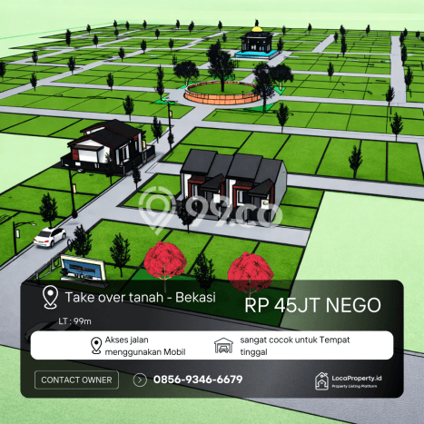 Tanah Kavling untuk Dijual di Cikarang Utara Bekasi 99m2 Tanah Kavling untuk Dijual di Cikarang Utara Bekasi 99m2
