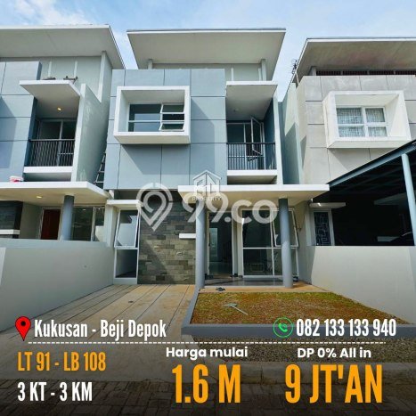 Rumah Minimalis 3 Kamar LT 91m2 di Kukusan Rumah Minimalis 3 Kamar LT 91m2 di Kukusan