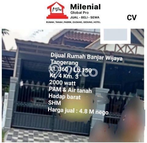 Hunian Eksklusif Dijual LT 360m2 di Pinang, Tangerang Hunian Eksklusif Dijual LT 360m2 di Pinang, Tangerang