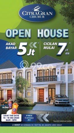 Hunian Nyaman Asri 3 KT Siap Huni di Cibubur Jakarta Timur Hunian Nyaman Asri 3 KT Siap Huni di Cibubur Jakarta Timur