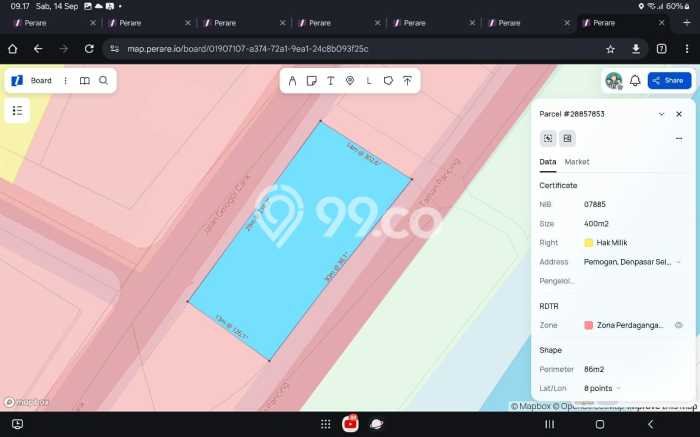 Lahan Dijual Lokasi Strategis di Denpasar dengan Luas 400m2 Lahan Dijual Lokasi Strategis di Denpasar dengan Luas 400m2