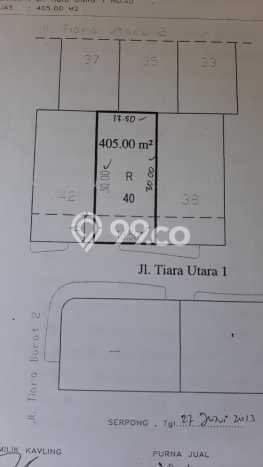 Dijual Tanah Lokasi Gading Serpong, Tangerang Seluas 405m2 Dijual Tanah Lokasi Gading Serpong, Tangerang Seluas 405m2