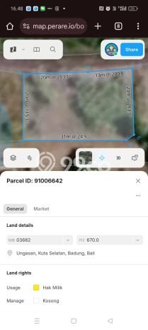 Tanah Dijual Area Strategis di Ungasan Badung 670m2 Tanah Dijual Area Strategis di Ungasan Badung 670m2