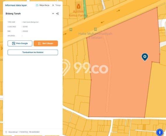 Tanah untuk Dijual di Jebres Surakarta Luas 20100m2 Tanah untuk Dijual di Jebres Surakarta Luas 20100m2