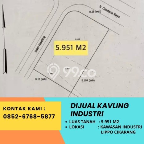 Tanah Kavling di Lippo Cikarang Dijual dengan Luas 5951m2 Tanah Kavling di Lippo Cikarang Dijual dengan Luas 5951m2
