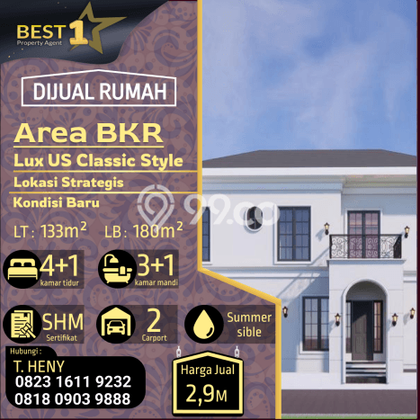 Rumah Elit LB 180m2 Siap Huni Desain Elegan di BKR, Bandung Rumah Elit LB 180m2 Siap Huni Desain Elegan di BKR, Bandung