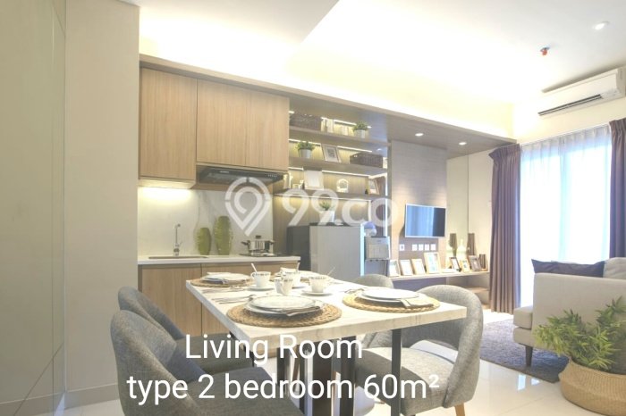 Apartemen Disewakan 2 Kamar Hemat Siap Huni di Tangerang, Luas 60m2 Apartemen Disewakan 2 Kamar Hemat Siap Huni di Tangerang, Luas 60m2
