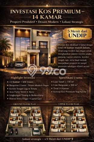 Investasi Kost di Tembalang Spesifikasi 14 KT & 14 KM Investasi Kost di Tembalang Spesifikasi 14 KT & 14 KM