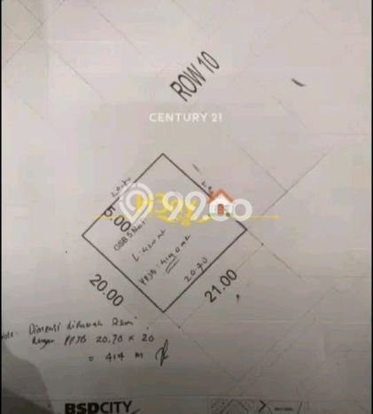 Tanah Kavling untuk Dijual di BSD Tangerang Selatan 414m2 Tanah Kavling untuk Dijual di BSD Tangerang Selatan 414m2