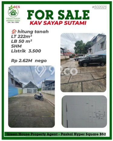 Tanah Dijual Area Strategis di Cipedes Bandung 222m2 Tanah Dijual Area Strategis di Cipedes Bandung 222m2