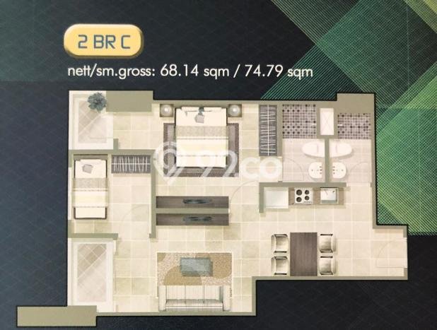 Apartemen Kawasan Pluit, 2 KT, Luas 74m², Area Premium Apartemen Kawasan Pluit, 2 KT, Luas 74m², Area Premium