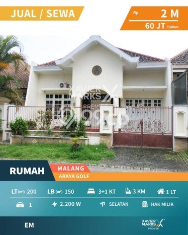 For Sale Hunian Rumah Nyaman 3 Kamar di Araya, Malang For Sale Hunian Rumah Nyaman 3 Kamar di Araya, Malang