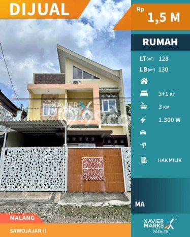 Jual Rumah Eksklusif 3 KT di Sawojajar, Malang Jual Rumah Eksklusif 3 KT di Sawojajar, Malang