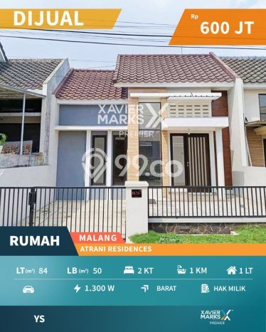 Dijual Rumah Eksklusif 2 KT di Bandulan, Malang Dijual Rumah Eksklusif 2 KT di Bandulan, Malang