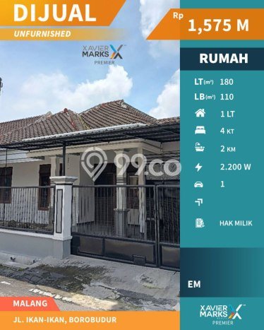 For Sale Rumah 4 Kamar Lokasi Ideal Nyaman dan Strategis di Blimbing For Sale Rumah 4 Kamar Lokasi Ideal Nyaman dan Strategis di Blimbing
