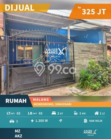 Rumah Murah Dijual di Singosari, Malang Harga Rp 325 Juta Rumah Murah Dijual di Singosari, Malang Harga Rp 325 Juta