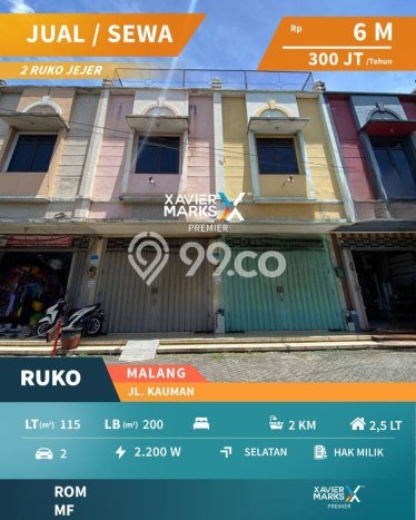 Ruko Disewa di Malang dengan LB 400m2 Area Komersial Ramai Ruko Disewa di Malang dengan LB 400m2 Area Komersial Ramai