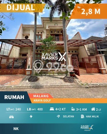 Rumah Mewah LB 400m2 Siap Pakai Desain Elegan di Araya, Malang Rumah Mewah LB 400m2 Siap Pakai Desain Elegan di Araya, Malang