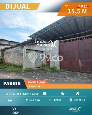 Pabrik Dijual Lokasi Emas di Kraton Luas 5000m2 Pabrik Dijual Lokasi Emas di Kraton Luas 5000m2