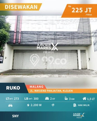Komersial Disewakan Lokasi Klojen Malang Harga Spesial! Komersial Disewakan Lokasi Klojen Malang Harga Spesial!