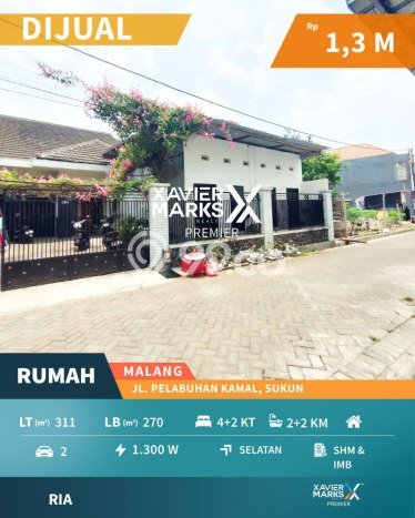 Rumah Strategis Minimalis Lb 270m2 di Sukun, Malang Rumah Strategis Minimalis Lb 270m2 di Sukun, Malang