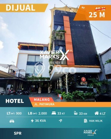 LOKASI PREMIUM! Hotel di Klojen, Luas 2000m2m², Akses Strategis LOKASI PREMIUM! Hotel di Klojen, Luas 2000m2m², Akses Strategis