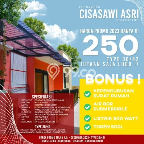 Hunian Murah Bagus Dijual di Bandung, Jawa Barat Hunian Murah Bagus Dijual di Bandung, Jawa Barat