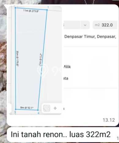 Tanah Kavling Dijual di Denpasar dengan Spesifikasi 322m2 Tanah Kavling Dijual di Denpasar dengan Spesifikasi 322m2