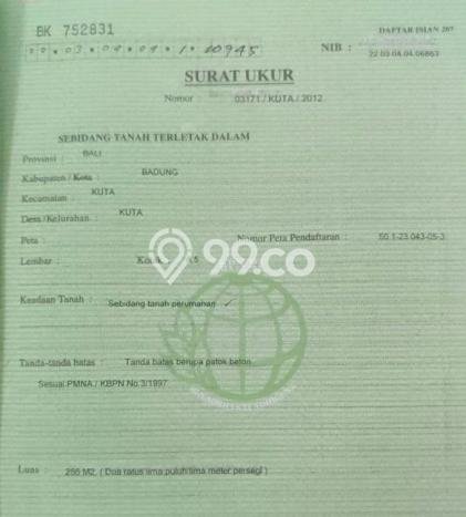 Jarang Ada! Tanah di Kuta Punya Luas 255m2 SHM Jarang Ada! Tanah di Kuta Punya Luas 255m2 SHM