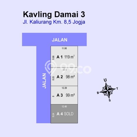 Tanah Dijual di Sleman Seluas 99m2 Strategis Tanah Dijual di Sleman Seluas 99m2 Strategis