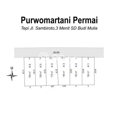 Lahan untuk Dijual Lokasi Sleman, Sleman Luas 185m2 SHM Lahan untuk Dijual Lokasi Sleman, Sleman Luas 185m2 SHM