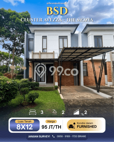 Rumah Disewakan Tangerang LT 96m2 LB 74m2 Kawasan BSD City Rumah Disewakan Tangerang LT 96m2 LB 74m2 Kawasan BSD City