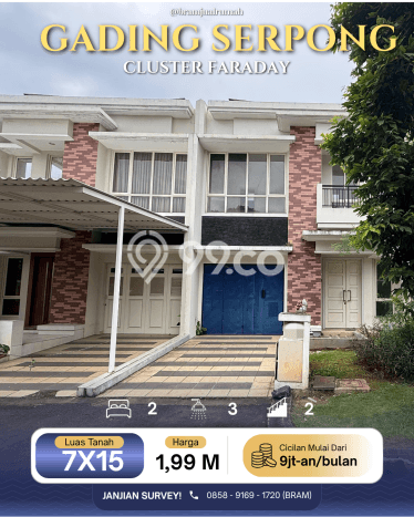 Rumah Modern 2 KT LT 105m2 di Gading Serpong Rumah Modern 2 KT LT 105m2 di Gading Serpong