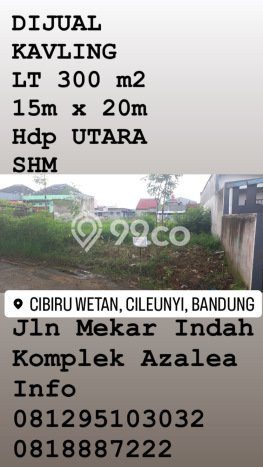 Kavling Tanah Dijual di Cileunyi Bandung Spesifikasi 300m2 Kavling Tanah Dijual di Cileunyi Bandung Spesifikasi 300m2