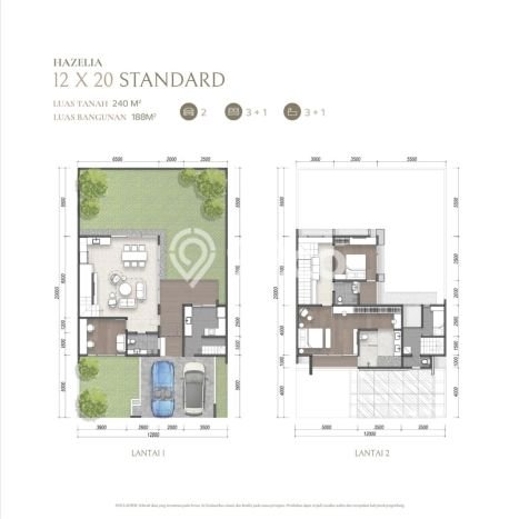 Rumah Lingkungan Asri di Summarecon Bandung, Bandung, Luas 200m2m² LB 213m2m² Rumah Lingkungan Asri di Summarecon Bandung, Bandung, Luas 200m2m² LB 213m2m²
