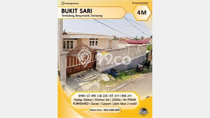 Rumah Mewah LB 225m2 Siap Huni Desain Elegan di Bukit Sari, Semarang Rumah Mewah LB 225m2 Siap Huni Desain Elegan di Bukit Sari, Semarang